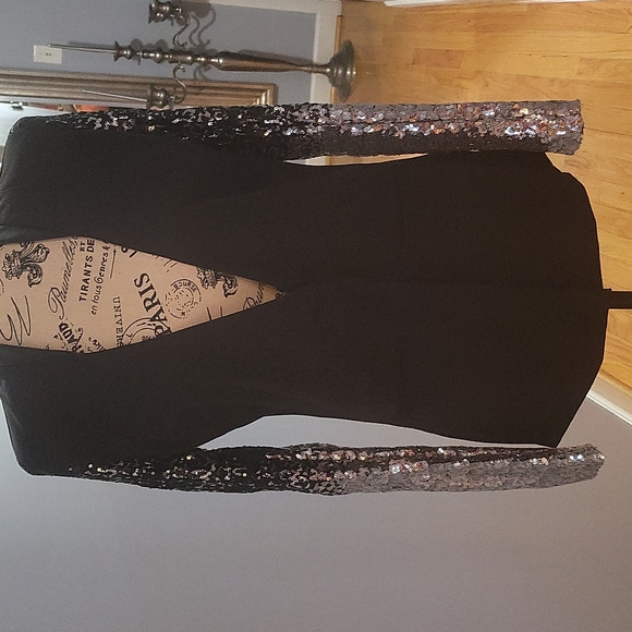 Haoyihui black and silver sequin blazer - Picture 3 of 8